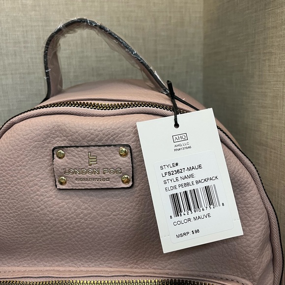 London Fog Dusty Pink Quilted Backpack BNWT - Picture 2 of 11